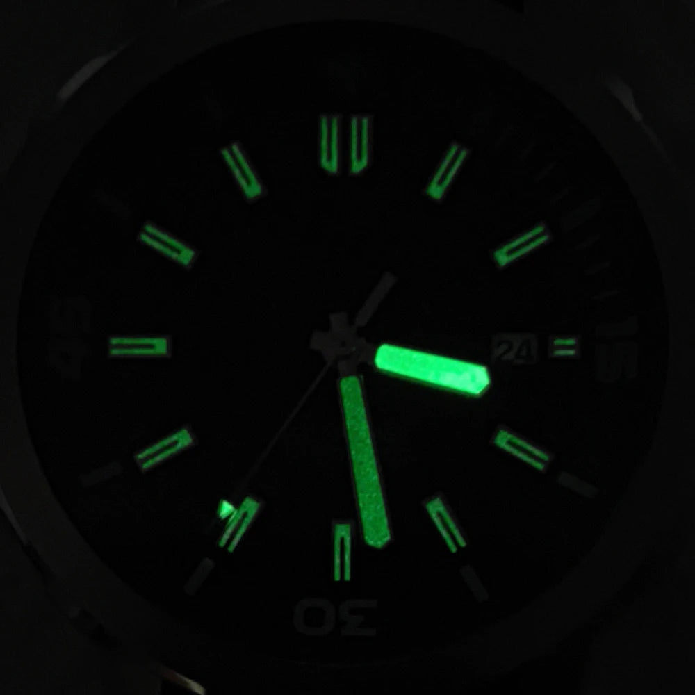 Luxury Men Automatic 47mm Watches Mechanical Blue Stainless Steel Sport Black Rubber Strap Luminous Dial NH35 Movement