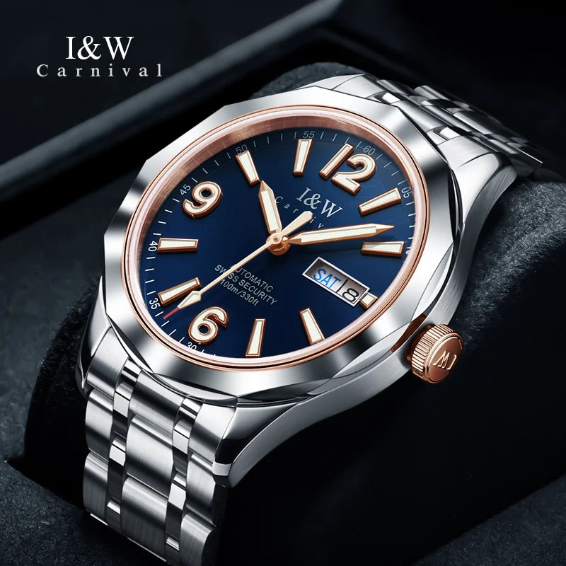 Luxury Tungsten Watch for Men 2026 New Japan MIYOTA Movement Automatic Watches Men Sapphire Calendar Week Luminous Montre Homme