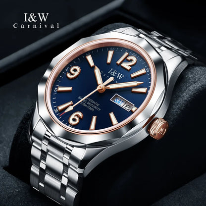 Luxury Tungsten Watch for Men 2026 New Japan MIYOTA Movement Automatic Watches Men Sapphire Calendar Week Luminous Montre Homme