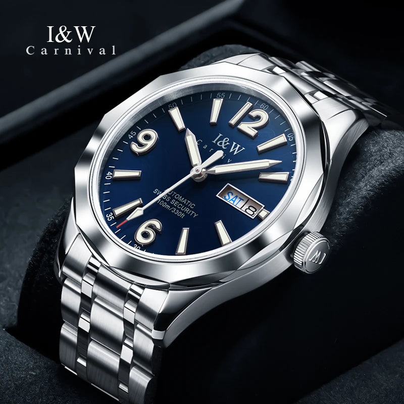 Luxury Tungsten Watch for Men 2026 New Japan MIYOTA Movement Automatic Watches Men Sapphire Calendar Week Luminous Montre Homme