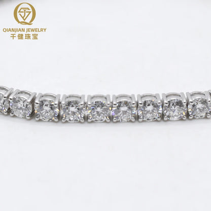 925 Silver D VVS Moissanite Tennis Bracelet Iced Out Moissanite Diamond Bracelet Gold Plated 3 - 6.5mm Luxury Tennis Chain