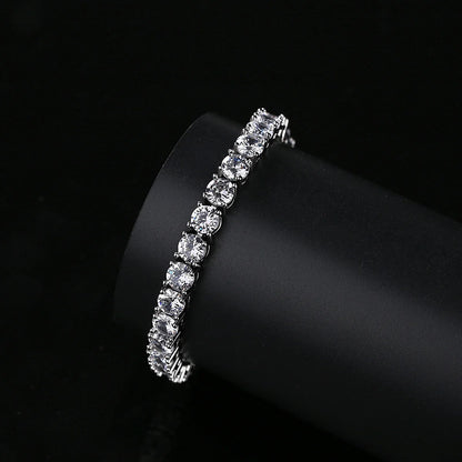925 Silver D VVS Moissanite Tennis Bracelet Iced Out Moissanite Diamond Bracelet Gold Plated 3 - 6.5mm Luxury Tennis Chain