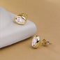18K Gold Plated 0.5/1ct Moissanite Stud Earring for Women Bezel Set Oval Cut Lab Grown Diamond 925 Silver Jewelry With Certified