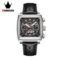Luxury Automatic Watches for Men ETA7750 Chronograph Mechanical Style Dial Luminous Waterproof Leather strap Custom Men's Watch