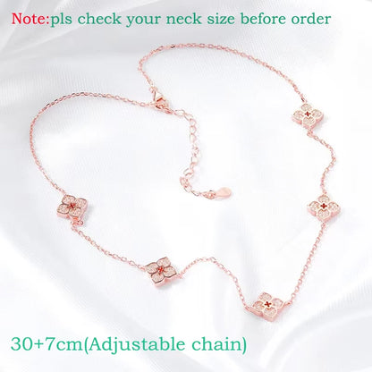 Smyoue 18k Plated Flower Moissanite Choker Necklace for Women Girls Neck Chain Sparkling 925 Sterling Silver Jewelry Pendant