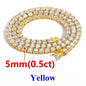 2-6.5mm Moissanite Tennis Chain 925 Silver Women Men