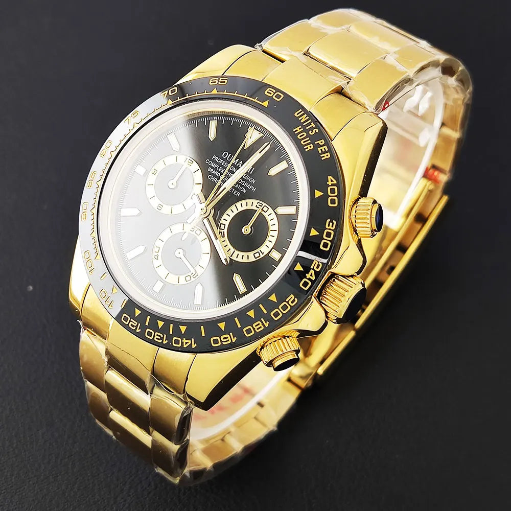Luxury men's watch New Chronograph Equation Racing Men Automatic Mechanical Watch Waterproof 10ATM Sapphire 4801 4130 Movement