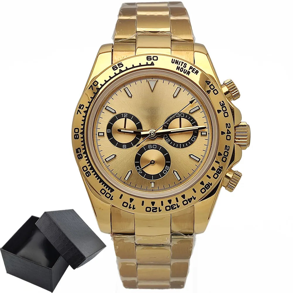 Luxury men's watch New Chronograph Equation Racing Men Automatic Mechanical Watch Waterproof 10ATM Sapphire 4801 4130 Movement