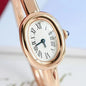 Luxury 17mm Women Ladies Quartz Watches Premium Brushed Silver Gold White Rome Stainless Steel Band Wristwatch Gifts
