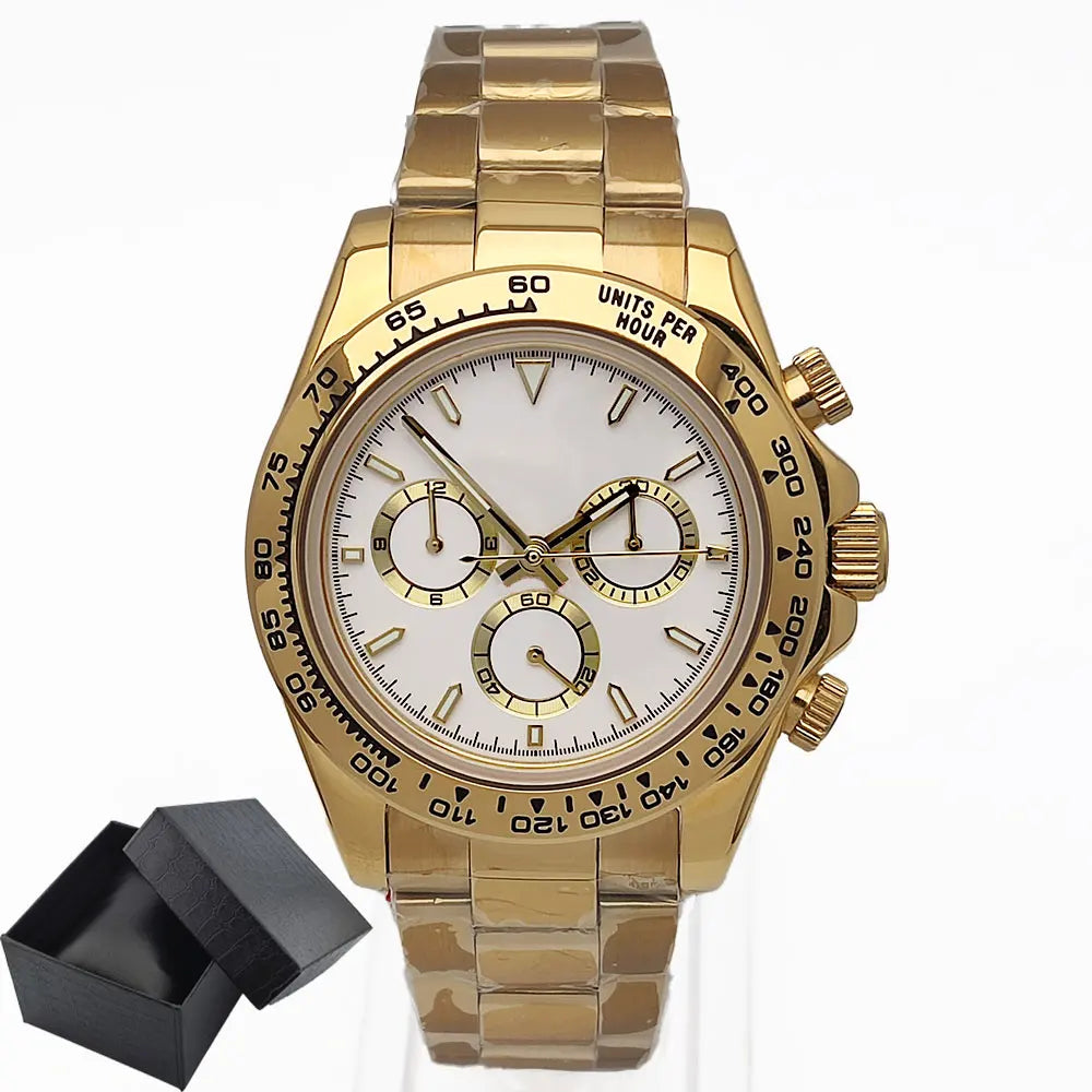 Luxury men's watch New Chronograph Equation Racing Men Automatic Mechanical Watch Waterproof 10ATM Sapphire 4801 4130 Movement