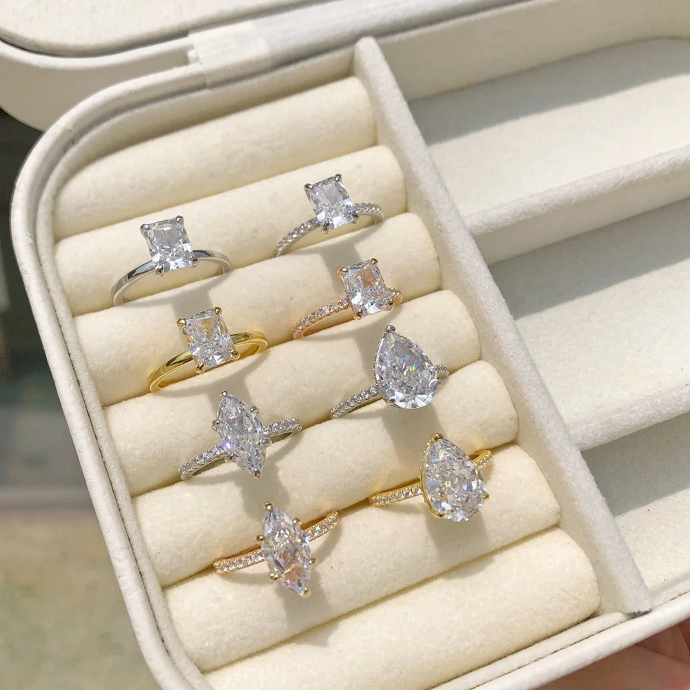 Wong Rain 18K Gold Plated 925 Sterling Silver Crushed Ice Cut Lab Sapphire Gemstone Wedding Party Fine Jewelry Rings Wholesale