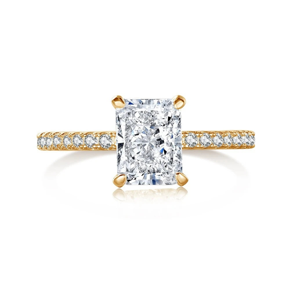 Wong Rain 18K Gold Plated 925 Sterling Silver Crushed Ice Cut Lab Sapphire Gemstone Wedding Party Fine Jewelry Rings Wholesale