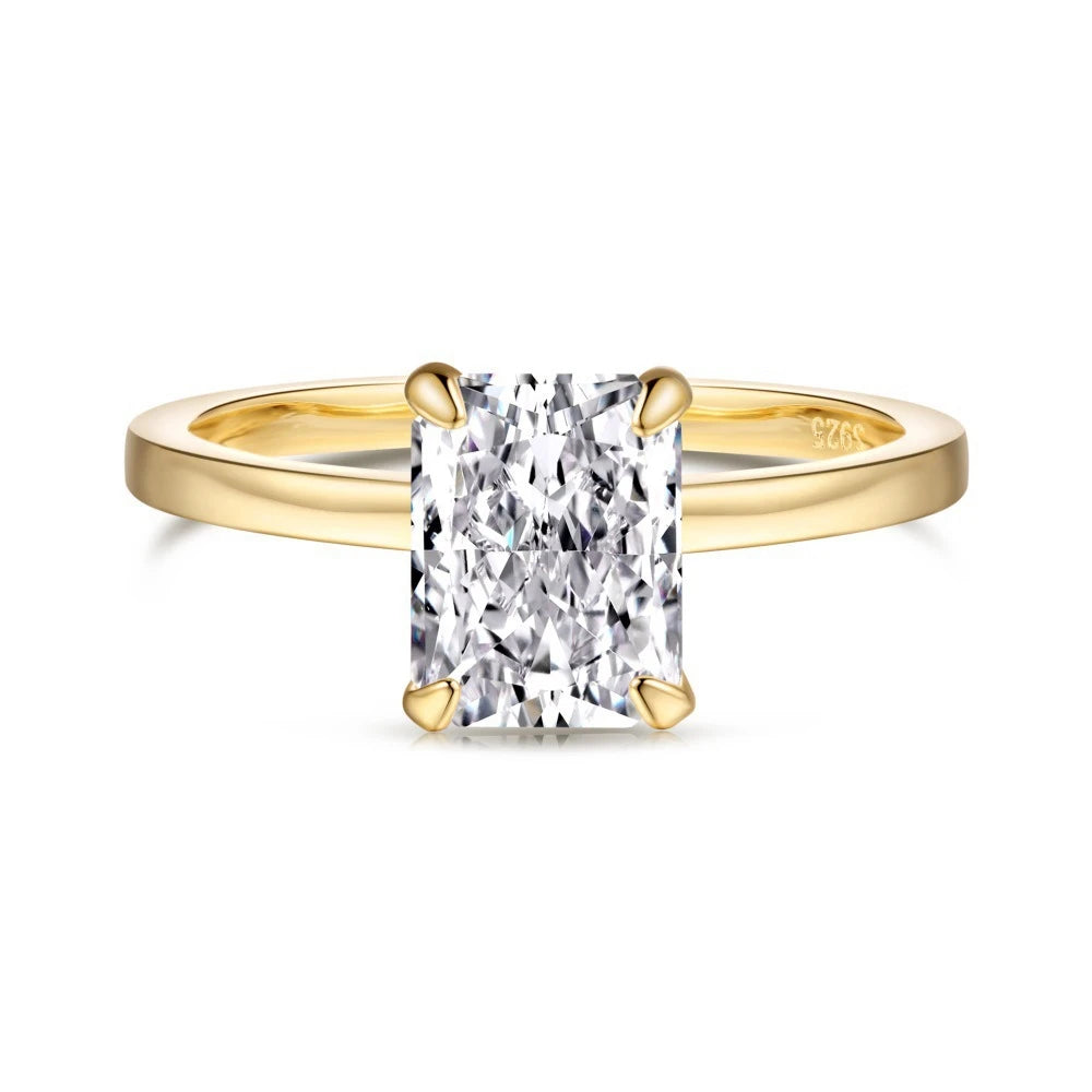 Wong Rain 18K Gold Plated 925 Sterling Silver Crushed Ice Cut Lab Sapphire Gemstone Wedding Party Fine Jewelry Rings Wholesale