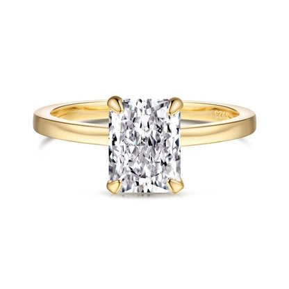 Wong Rain 18K Gold Plated 925 Sterling Silver Crushed Ice Cut Lab Sapphire Gemstone Wedding Party Fine Jewelry Rings Wholesale