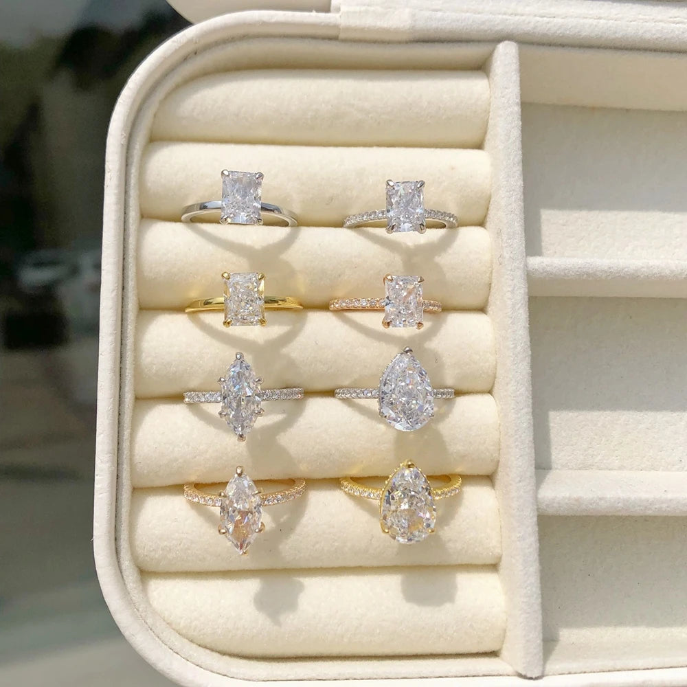 Wong Rain 18K Gold Plated 925 Sterling Silver Crushed Ice Cut Lab Sapphire Gemstone Wedding Party Fine Jewelry Rings Wholesale
