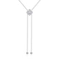 Smyoue Full Moissanite Necklaces Sparkling Flowers Long Chain Wedding Girls Gift Lab Diamond Pendant 925 Sterling Silver Jewelry