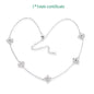 Smyoue 18k Plated Flower Moissanite Choker Necklace for Women Girls Neck Chain Sparkling 925 Sterling Silver Jewelry Pendant