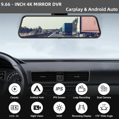 4K WiFi Car DVR Carplay Android Support GPS 24 Hours Parking Monitoring Dash Cam HD Night Vision Car Video Recorder