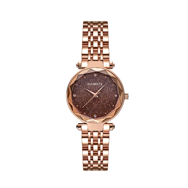 Luxury Ladies' Dress Watch with All-Star Design,Stylish Stainless Steel,Elegant Waterproof Quartz Watch,Comes with Watch Box