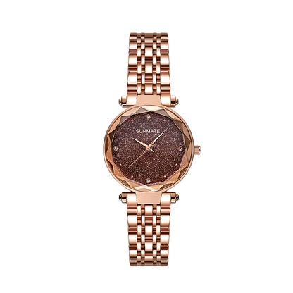 Luxury Ladies' Dress Watch with All-Star Design,Stylish Stainless Steel,Elegant Waterproof Quartz Watch,Comes with Watch Box