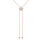 Smyoue Full Moissanite Necklaces Sparkling Flowers Long Chain Wedding Girls Gift Lab Diamond Pendant 925 Sterling Silver Jewelry