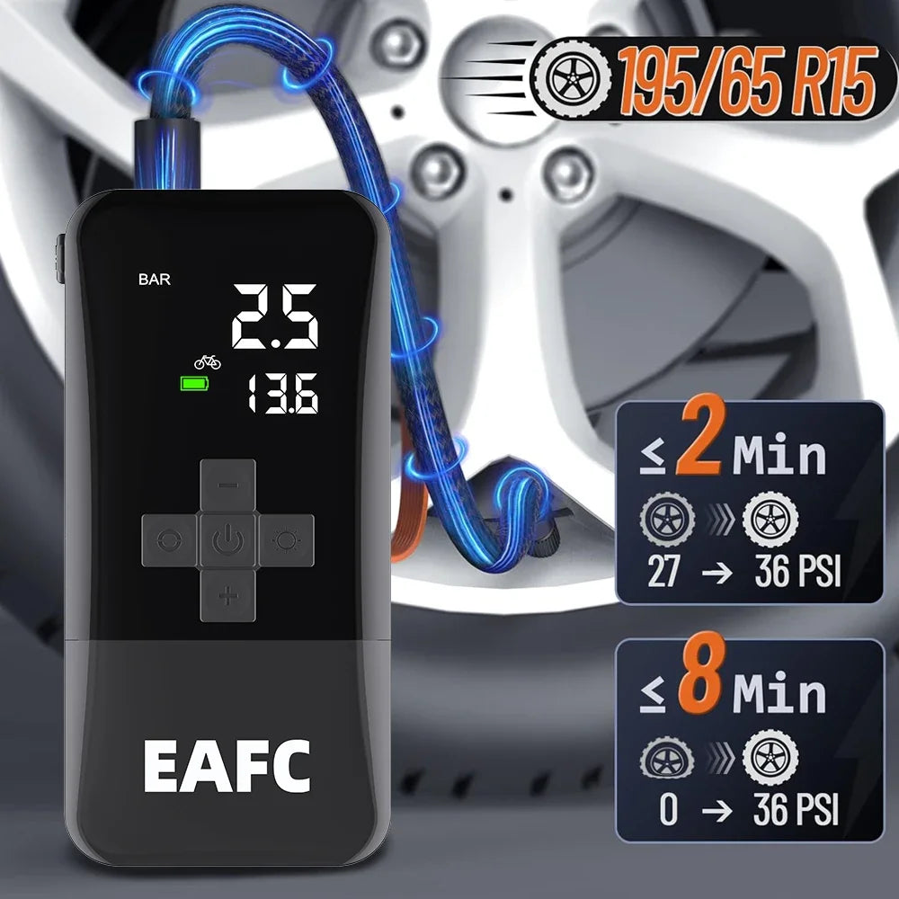 Car Air Compressor 150PSI 30L/min Portable Electric Air Pump Car Tire Inflator For Motorcycle Bicycle Tire Air Filling Pump