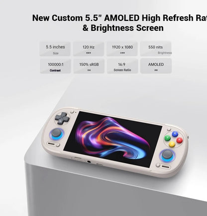 Retroid Pocket 6 RP6 Android Handheld Game Console 5.5 Inch 1080P 120Hz AMOLED Screen 6000mAh 8GEN2 with Hall-Effect Trigger G