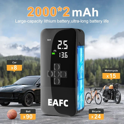 Car Air Compressor 150PSI 30L/min Portable Electric Air Pump Car Tire Inflator For Motorcycle Bicycle Tire Air Filling Pump