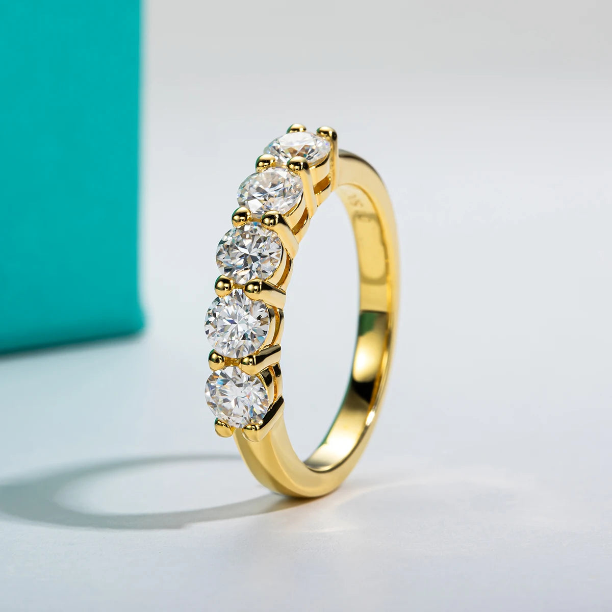 4mm Moissanite Wedding Band Ring