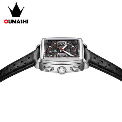 Luxury Automatic Watches for Men ETA7750 Chronograph Mechanical Style Dial Luminous Waterproof Leather strap Custom Men's Watch