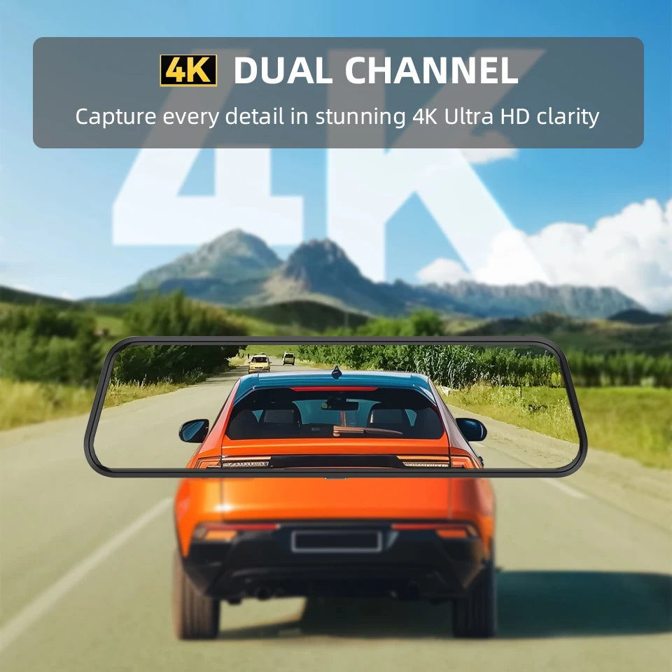 4K WiFi Car DVR Carplay Android Support GPS 24 Hours Parking Monitoring Dash Cam HD Night Vision Car Video Recorder