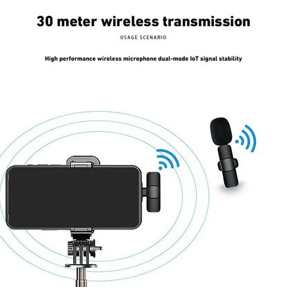 Wireless Microphone Bluetooth 2.4G Portable Audio Video Recording For Conferences Live Media Outdoor Gaming Phone Mic 2025