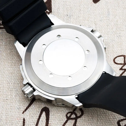 Luxury Men Automatic 47mm Watches Mechanical Blue Stainless Steel Sport Black Rubber Strap Luminous Dial NH35 Movement