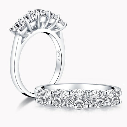 Round Moissanite Luxury Wedding 925 Sterling Silver Jewelry Wholesale