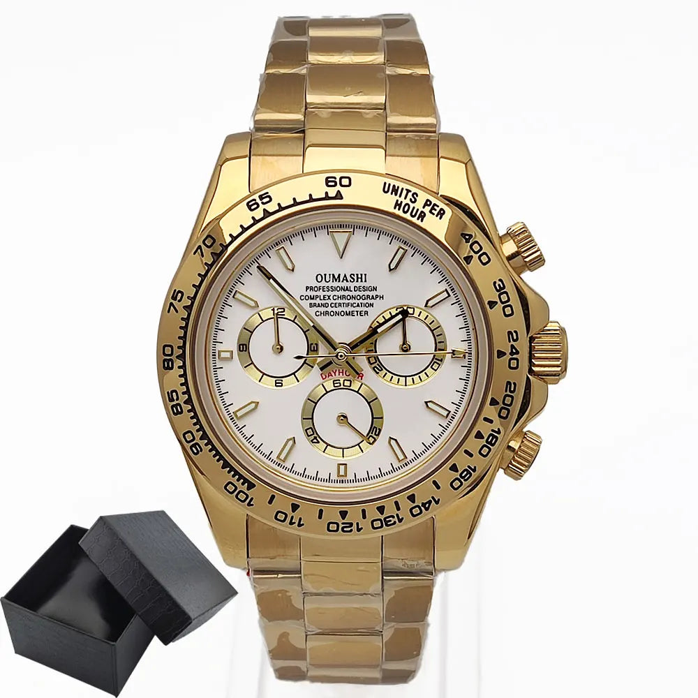 Luxury men's watch New Chronograph Equation Racing Men Automatic Mechanical Watch Waterproof 10ATM Sapphire 4801 4130 Movement