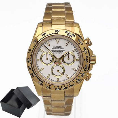 Luxury men's watch New Chronograph Equation Racing Men Automatic Mechanical Watch Waterproof 10ATM Sapphire 4801 4130 Movement