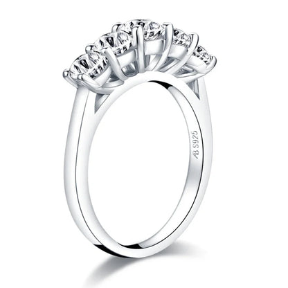 Round Moissanite Luxury Wedding 925 Sterling Silver Jewelry Wholesale