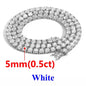 2-6.5mm Moissanite Tennis Chain 925 Silver Women Men