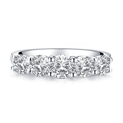 Round Moissanite Luxury Wedding 925 Sterling Silver Jewelry Wholesale