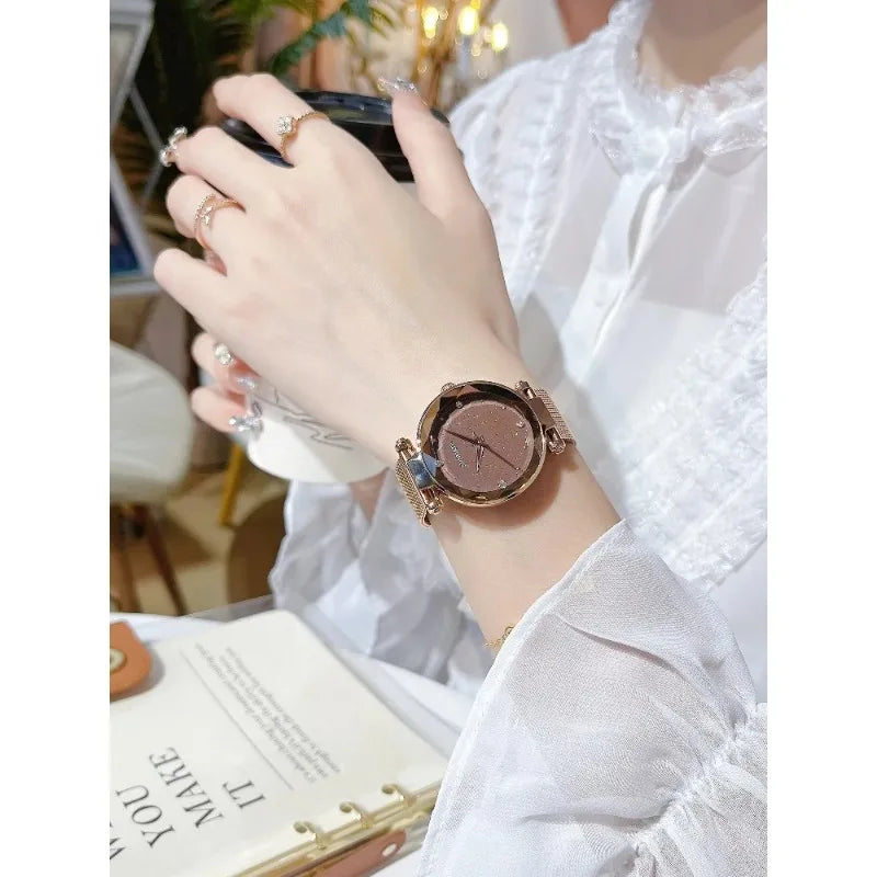 Luxury Ladies' Dress Watch with All-Star Design,Stylish Stainless Steel,Elegant Waterproof Quartz Watch,Comes with Watch Box
