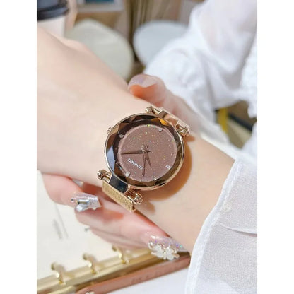 Luxury Ladies' Dress Watch with All-Star Design,Stylish Stainless Steel,Elegant Waterproof Quartz Watch,Comes with Watch Box
