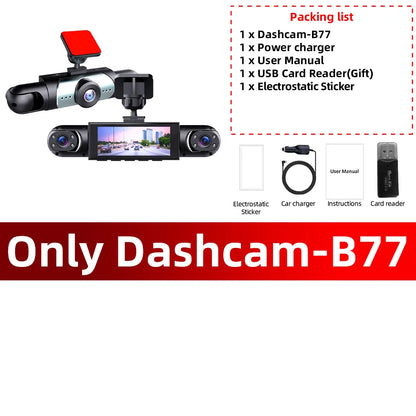 1080P Four-Channel DashCam Front Left Right Rear Car Camera Black Box Car DVR Video Recorder Night Vision 24H Parking