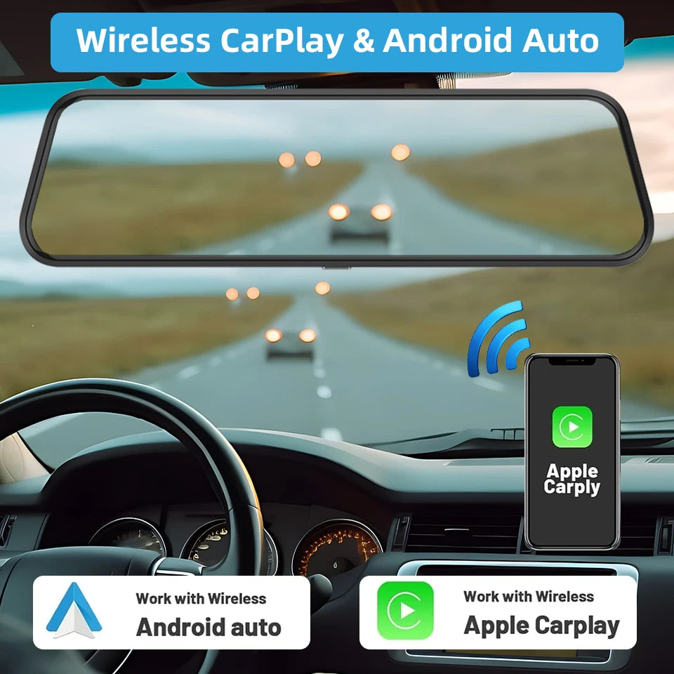 4K WiFi Car DVR Carplay Android Support GPS 24 Hours Parking Monitoring Dash Cam HD Night Vision Car Video Recorder