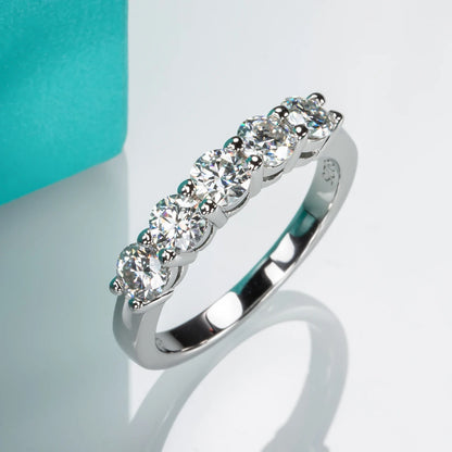 4mm Moissanite Wedding Band Ring